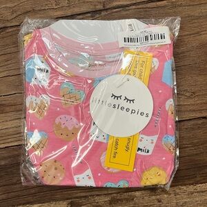 Little Sleepies Pink Cookies and Milk Pajama Set - size 4T - NWT